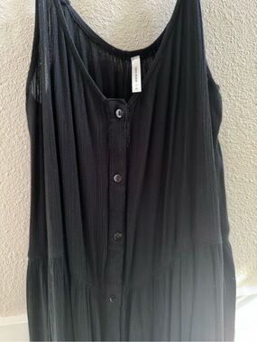 Black Maxi Dress - swim cover-up